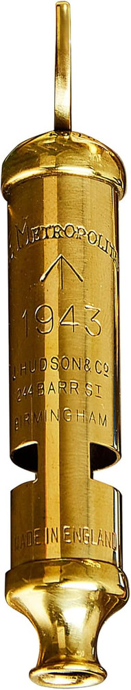 Brass Whistle with Keychain Ring – Loud Two Tone 102Db Whistle for Coaches, Refe