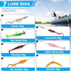 PLUSINNO Fishing Lures, 137Pcs Tackle Box with Included, 5″