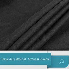 LOLOMLO Extra Large Canvas Laundry Bags with Handles & X-Large, Black