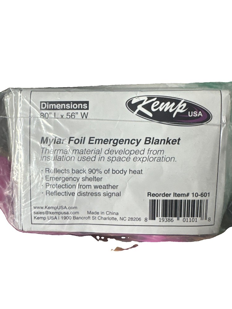 Kemp USA emergency mylar blanket pack of 25, lightweight survival gear