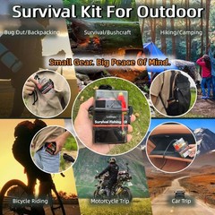LoDinpo Mini Survival Fishing Kit, Pocket Emergency pocket, Forest Green