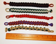 Lot of 5 8″ Paracord Bracelets in Assorted Colors Lot 3of6