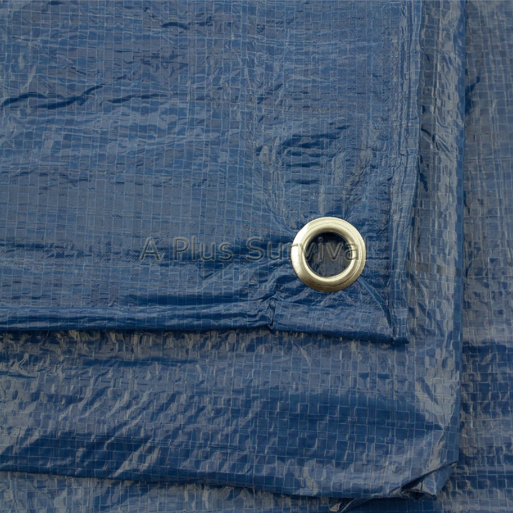 Blue Tarp 5′ x 7′ with Grommets Camping Emergency Survival Shelter Snow Rain