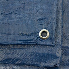 Blue Tarp 5′ x 7′ with Grommets Camping Emergency Survival Shelter Snow Rain