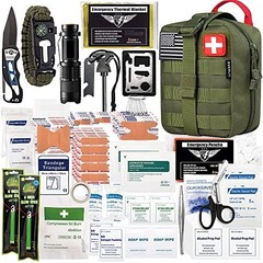 250-Piece Survival First Aid Kit | IFAK Trauma Bag, Molle Pouch, Outdoor Emergen