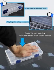 Hlotmeky Tackle Box Small Fishing Organizer 2 Pack 3500 Clear, 2