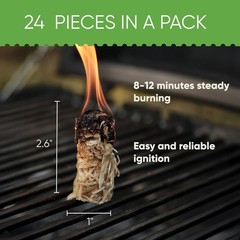 Waterproof Fire Starters – 24 Natural Wood Sticks for Outdoor Adventures