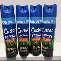 Lot of 4 Bonus Cans – Cutter Backwoods Insect Repellent 7.5 oz Aerosol Bug Spray