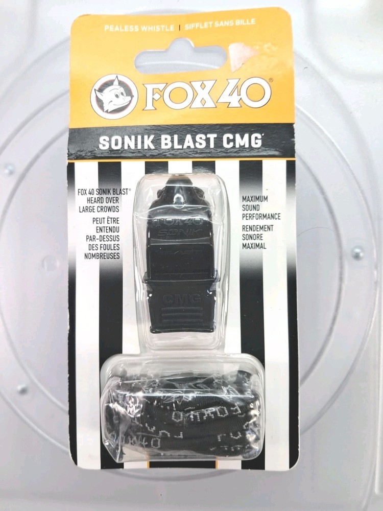 Fox 40 Sonik Blast CMG Whistle w/Lanyard ~ Official Coach Safety Alert Rescue