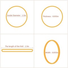 Wobe 1000pcs Rubber Bands, Bank Paper Bills Money Dollars 6mm-1000pcs, Yellow