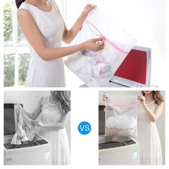GOGOODA Mesh Laundry Bags for Delicates 1XXL, 1XL,1L,1M,1S,2 bra bags, White