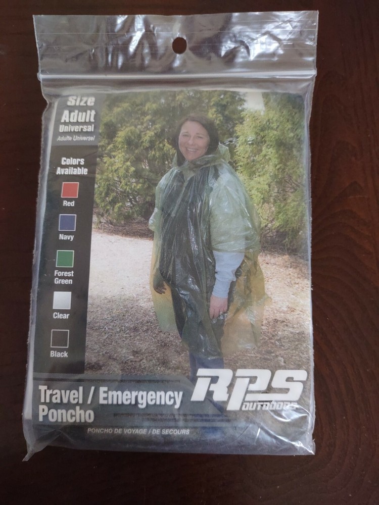 RPS Outdoors Travel Emergency Poncho Adult Size