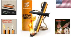 Easy-to-Use Flint Fire Starter with 36” Waterproof Wick – Camping Essential