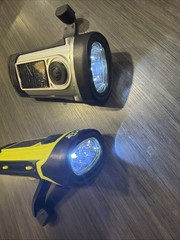 Solar Emergency LED Lantern Lot of 2 Camping Hiking Power Outage Lights