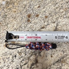 Red White & Blue 550 Paracord Keychain/ Knife Lanyard