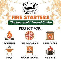 50 Extra Large Fire Starter Pods – 15-20 Min Burn, Ideal for BBQ and Campfires