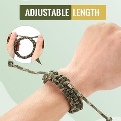 100 Pcs Survival Paracord Bracelet Adjustable Friendship Braided Bracelets