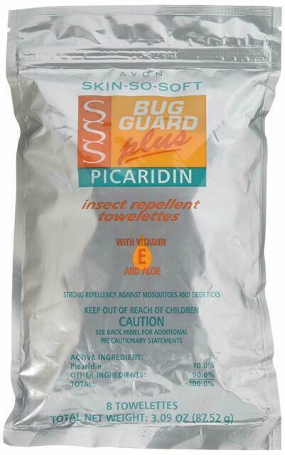 Avon Skin So Soft Bug Guard Plus Picaridin Insect Repellent Towelettes, 8 Piece