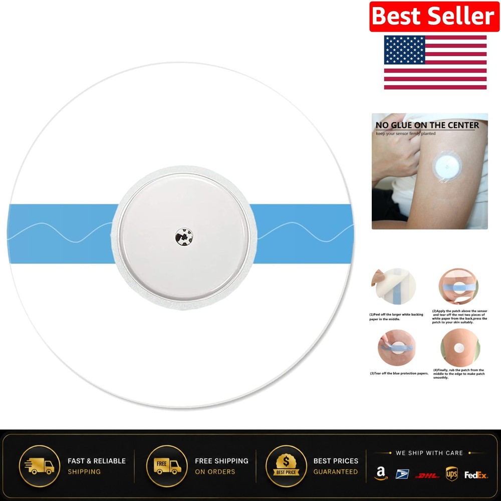 55 Waterproof Sensor Covers for Libre 2/3/Plus – Easy to Apply, No Glue Center