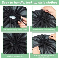 Aegero 2 Pack Mesh XL Laundry Bags,Machine 24″x36″ | 2 Pack, Black+Black