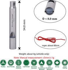 Loudest Titanium Emergency Whistle with Lanyard for Camping Hiking Sports Tranin