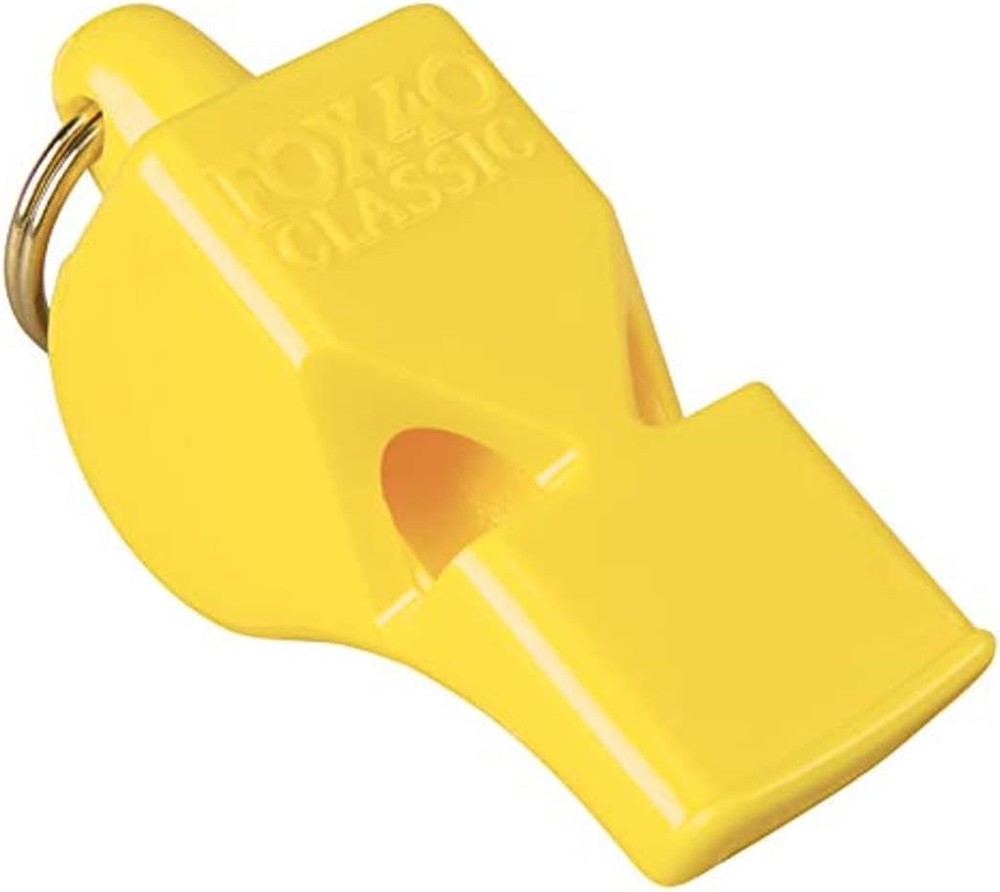 Fox 40 Classic Safety 3-Chamber Pealess Whistle 115 dB – Yellow