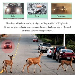4 PCS Deer Whistles for Car, Deer Warning Whistle Wind Activated Safety Alert wi