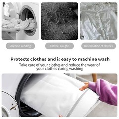 10 Pack Mesh Laundry Bags for Delicates with Non 10Pack(Family Size1), White