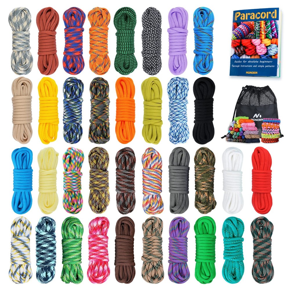 36 Colors 10ft Paracord 550 Combo kit, Paracord Bracelets Making kit – Multif…