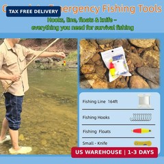 Mini Survival Fishing Kit-Compact Emergency Fishing Gear for Camping,Hiking,Bush