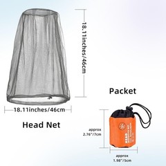 6 Pack Mosquito Head Net Insect Protection Outdoor Camping Hiking Activities New
