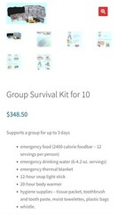 10 Person Emergency Kit / Survival Bag