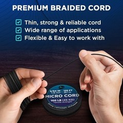 Micro Paracord Rope 1.18 mm x 125 ft – Thin Braided Cord for Crafting & DIY | Mi