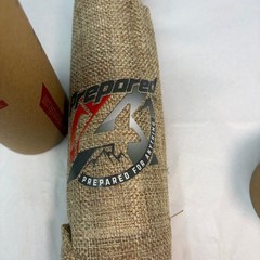 PREPARED4X Fire Starter Rope Wax-Infused Hemp Tinder in Burlap Bag extra wick