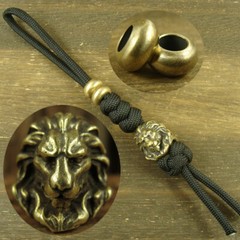 Brass “Skull” knife Lanyard Bead Paracord beads crafted for EDC gear XLH029