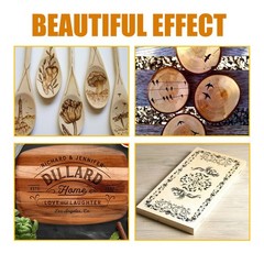Wood Burning Paste Pyrography Gel DIY Craft Stencil Heat Activated Non-Toxic