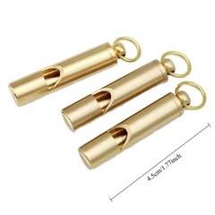 Brass Whistle High Decibel Portable Outdoor Whistle Hiking Camping Life-Saving W