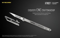 Nitecore NTK07 Titanium Knife – EDC Everyday Carry Knife with Replaceable Blade