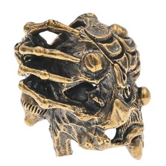 KMOATIM Skull Brass Paracord Bead, Antique 0.28 cubic inches, Spider