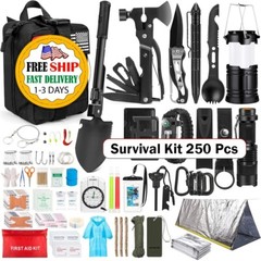 Kit de Supervivencia 250 en 1, Equipo y Equipo de Supervivencia Potente Negro NE