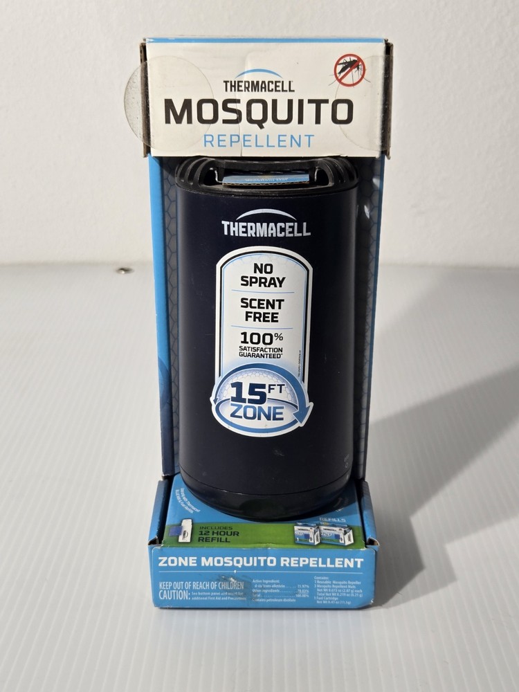Thermacell Mosquito REPELLENT Patio Shield 15 ft ZONE NO SPRAY Refillable 12 hr.