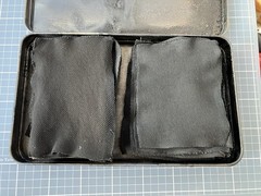 40 denim Char Cloth Fire Starter and Magnifying Glass