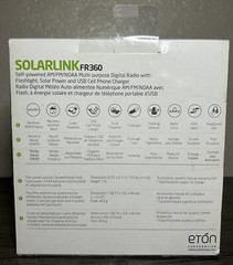 SOLARLINK FR360 Emergency Weather Radio Flashlight Solar Power Eton LL BEAN RED