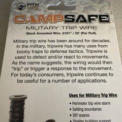 New! Camp Safe Military Trip Wire Wildlife Intruders Black Annealed Wire