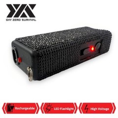 Bling It On Rhinestone Self Defense Stun Gun Black Jeweled Personal Security