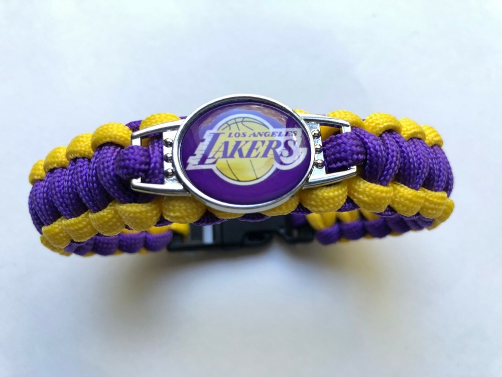 Lakers Los Angeles Purple Yellow Paracord Survival Bracelet 9′ Sport Fans,Sport