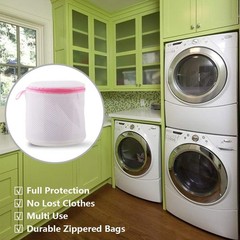 Ainiv Mesh Laundry Bags, 3PCS Bra Bags with Zips, #4 3PCS-Pink