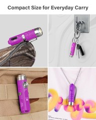 RovyVon Aurora A1 Keychain Flashlight 650LM USB C Rechargeable Purple
