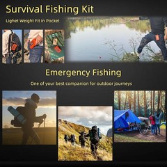 Mini Survival Fishing Kit Small Emergency Fishing TackleBox Pocket Outdoor Fishi