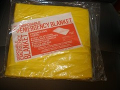 NEW ZEE Disposable Emergency Blanket Yellow (SU88)